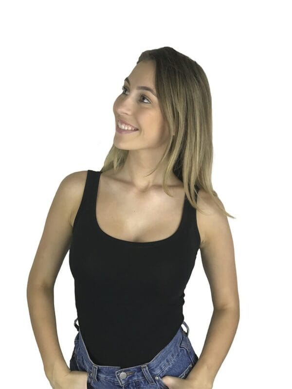 This is a photograph of Bamboo Clothing, Women's Singlet, available from Bamboo Creations Victoria