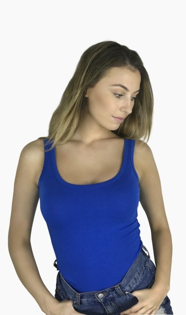 This is a photograph of Bamboo Clothing, Women's Singlet, available from Bamboo Creations Victoria