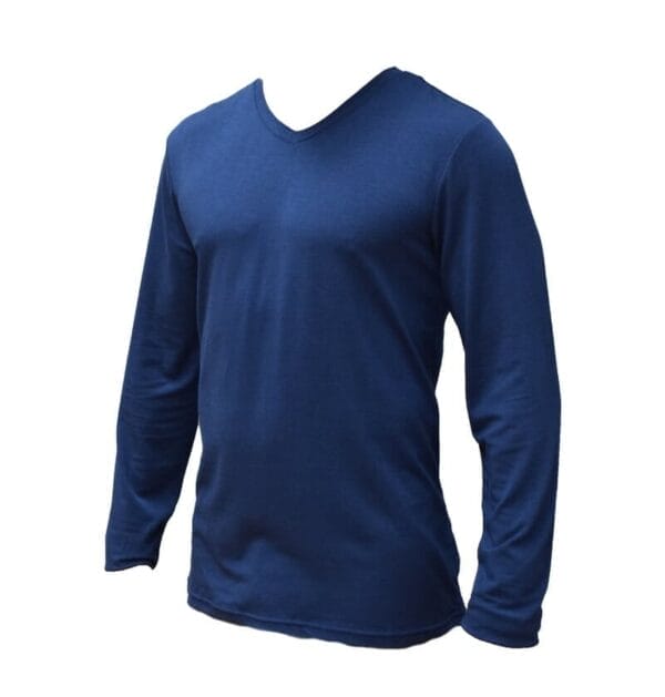 This is a photograph of Bamboo Clothing, a Long Sleeve V-Neck T-shirt available from Bamboo Creations Victoria