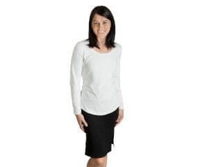 Women's Lottie Bamboo long sleeve t-shirt available from Bamboo Creations Victoria