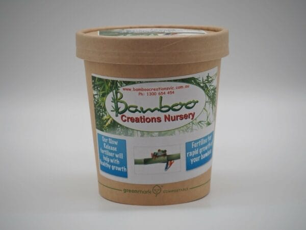 Specialist bamboo fertilisers - large 737g fertiliser, in an eco-friendly, compostable container, with lid.